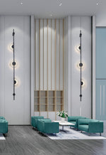 Alabaster Orb Vertical Wall Sconce