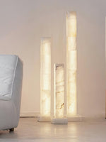 Alabaster Square Column Floor Lamp