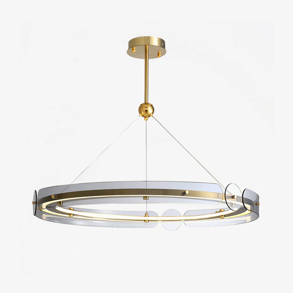 Arisha LED Pendant Light Modern Gold Metal Glass Ceiling Lamp for Dining Room Living Room