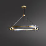 Arisha LED Pendant Light Modern Gold Metal Glass Ceiling Lamp for Dining Room Living Room