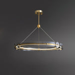 Arisha LED Pendant Light Modern Gold Metal Glass Ceiling Lamp for Dining Room Living Room