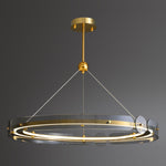 Arisha LED Pendant Light Modern Gold Metal Glass Ceiling Lamp for Dining Room Living Room