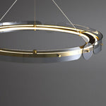 Arisha LED Pendant Light Modern Gold Metal Glass Ceiling Lamp for Dining Room Living Room