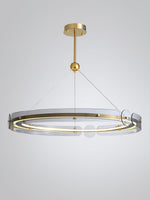 Arisha LED Pendant Light Modern Gold Metal Glass Ceiling Lamp for Dining Room Living Room