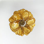 Beautiful Murano Amber Petals Spiral Chandelier