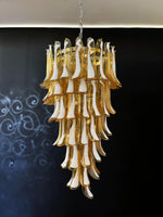 Beautiful Murano Amber Petals Spiral Chandelier