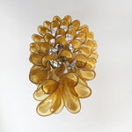 Beautiful Murano Amber Petals Spiral Chandelier