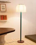 Big Bell Floor Lamp – Modern Luxury Fabric Lampshade, 1980s Style, Living Room & Bedroom