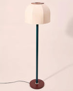 Big Bell Floor Lamp – Modern Luxury Fabric Lampshade, 1980s Style, Living Room & Bedroom