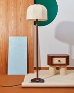 Big Bell Floor Lamp – Modern Luxury Fabric Lampshade, 1980s Style, Living Room & Bedroom