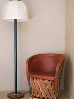 Big Bell Floor Lamp – Modern Luxury Fabric Lampshade, 1980s Style, Living Room & Bedroom