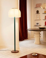 Big Bell Floor Lamp – Modern Luxury Fabric Lampshade, 1980s Style, Living Room & Bedroom