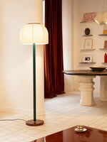Big Bell Floor Lamp – Modern Luxury Fabric Lampshade, 1980s Style, Living Room & Bedroom