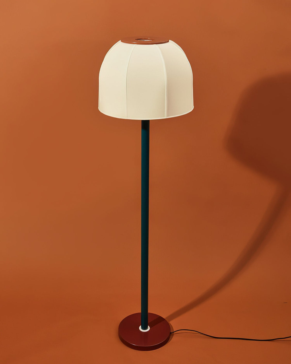 Big Bell Floor Lamp – Modern Luxury Fabric Lampshade, 1980s Style, Living Room & Bedroom