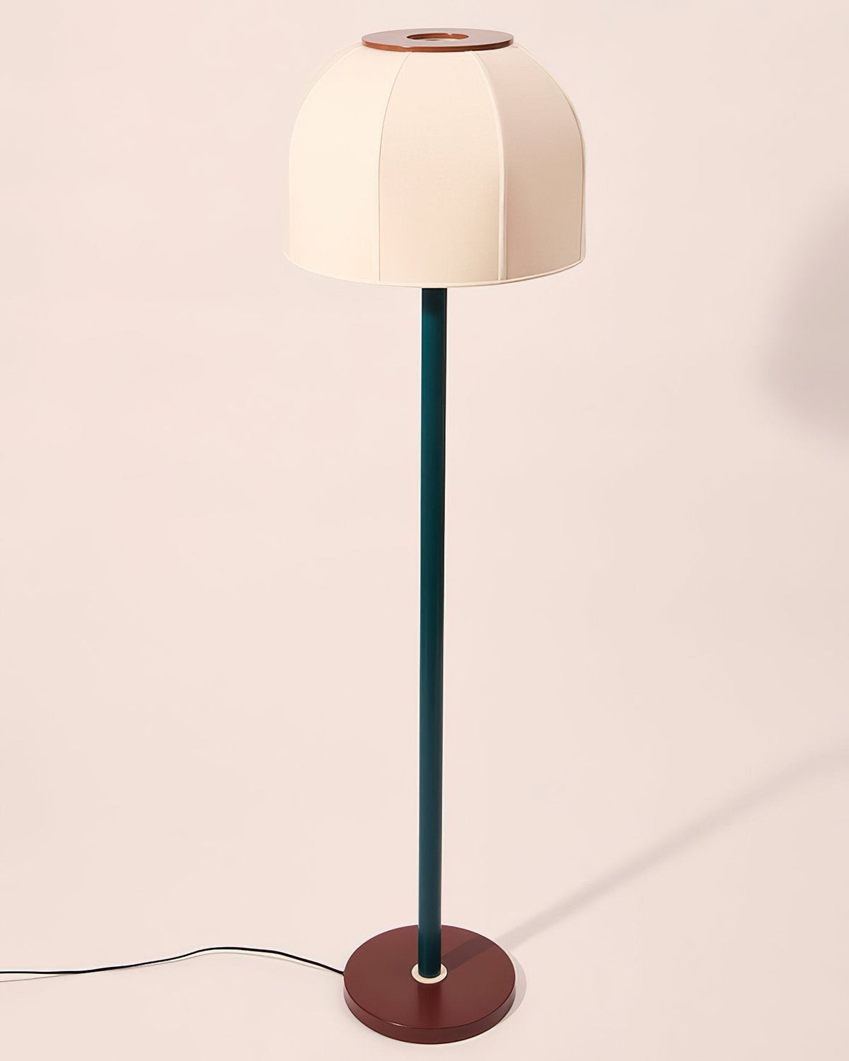 Big Bell Floor Lamp – Modern Luxury Fabric Lampshade, 1980s Style, Living Room & Bedroom