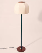 Big Bell Floor Lamp – Modern Luxury Fabric Lampshade, 1980s Style, Living Room & Bedroom