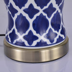 Blue and White Hope Table Lamp – Modern Ceramic Bedside Lighting for Living Room, Bedroom, and Office