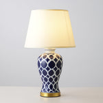 Blue and White Hope Table Lamp – Modern Ceramic Bedside Lighting for Living Room, Bedroom, and Office