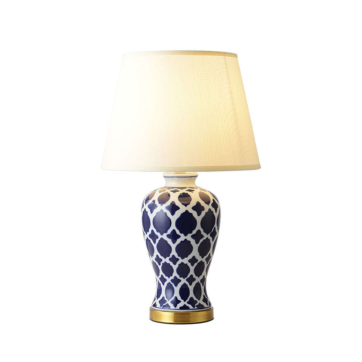 Blue and White Hope Table Lamp – Modern Ceramic Bedside Lighting for Living Room, Bedroom, and Office