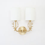 Brass Deer Head Wall Light