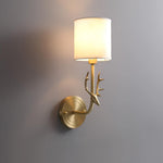 Brass Deer Head Wall Light