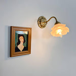 Brass Rose Wall Light