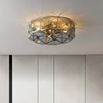 Carved Brass Ceiling Lamp