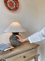 Carved Ceramic Table Lamp for Living Room | Handcrafted Luxury Lighting
