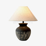 Carved Ceramic Table Lamp for Living Room | Handcrafted Luxury Lighting