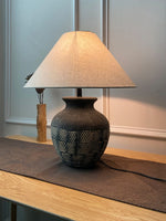 Carved Ceramic Table Lamp for Living Room | Handcrafted Luxury Lighting
