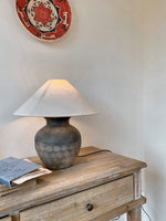 Carved Ceramic Table Lamp for Living Room | Handcrafted Luxury Lighting