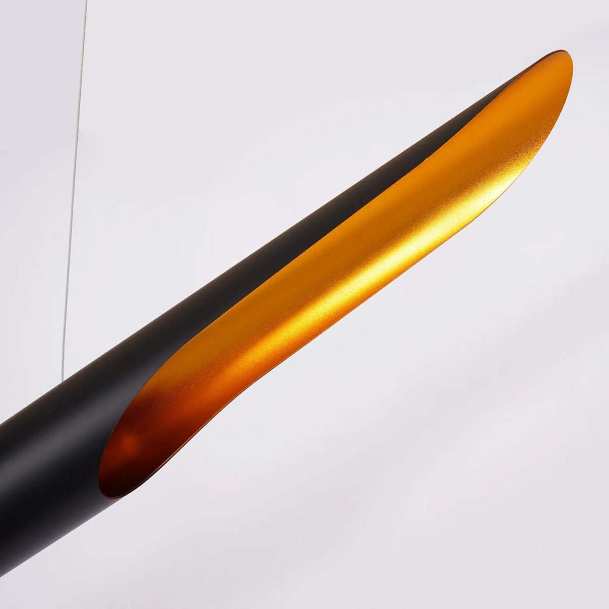 Modern Matte Black Gold Pendant Light Adjustable Luxury Hanging Lamp