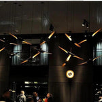 Modern Matte Black Gold Pendant Light Adjustable Luxury Hanging Lamp
