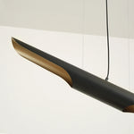 Modern Matte Black Gold Pendant Light Adjustable Luxury Hanging Lamp