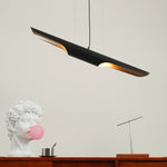 Modern Matte Black Gold Pendant Light Adjustable Luxury Hanging Lamp
