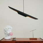 Modern Matte Black Gold Pendant Light Adjustable Luxury Hanging Lamp