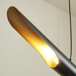 Modern Matte Black Gold Pendant Light Adjustable Luxury Hanging Lamp