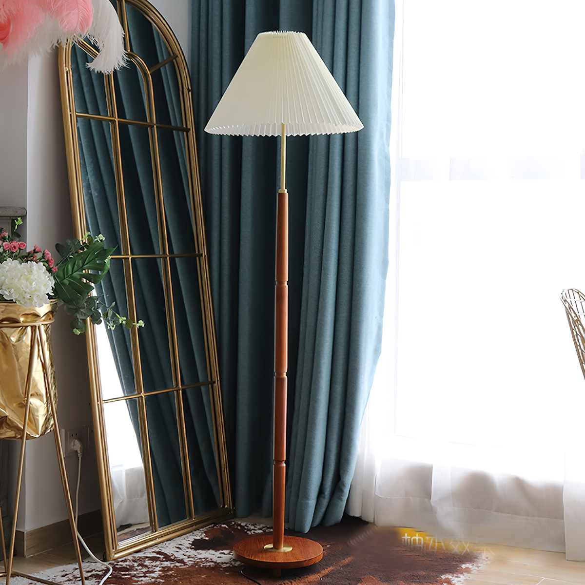 cone-pleated-floor-lamp