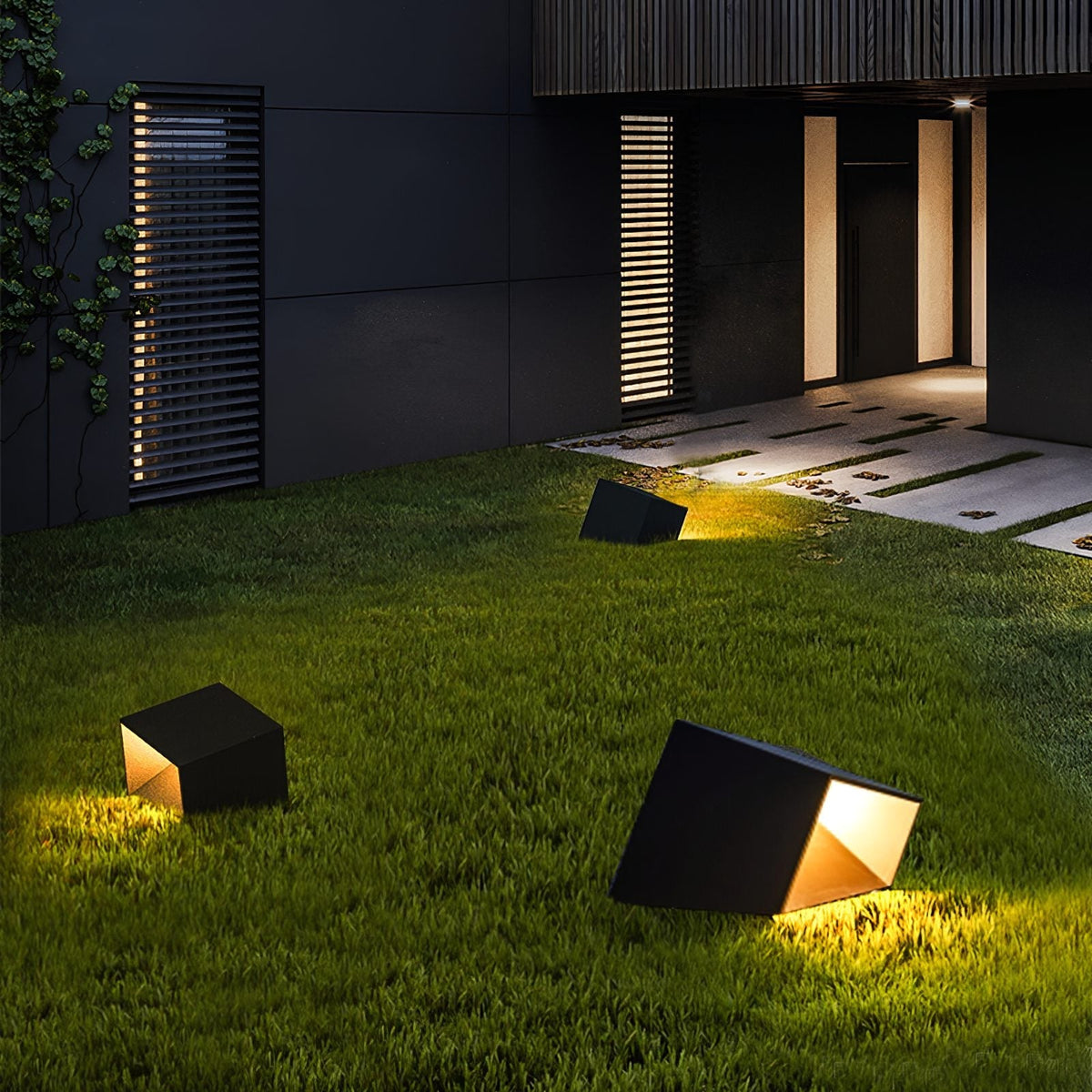 Cube Garden Light – Modern LED Outdoor Bollard for Patio & Pathway