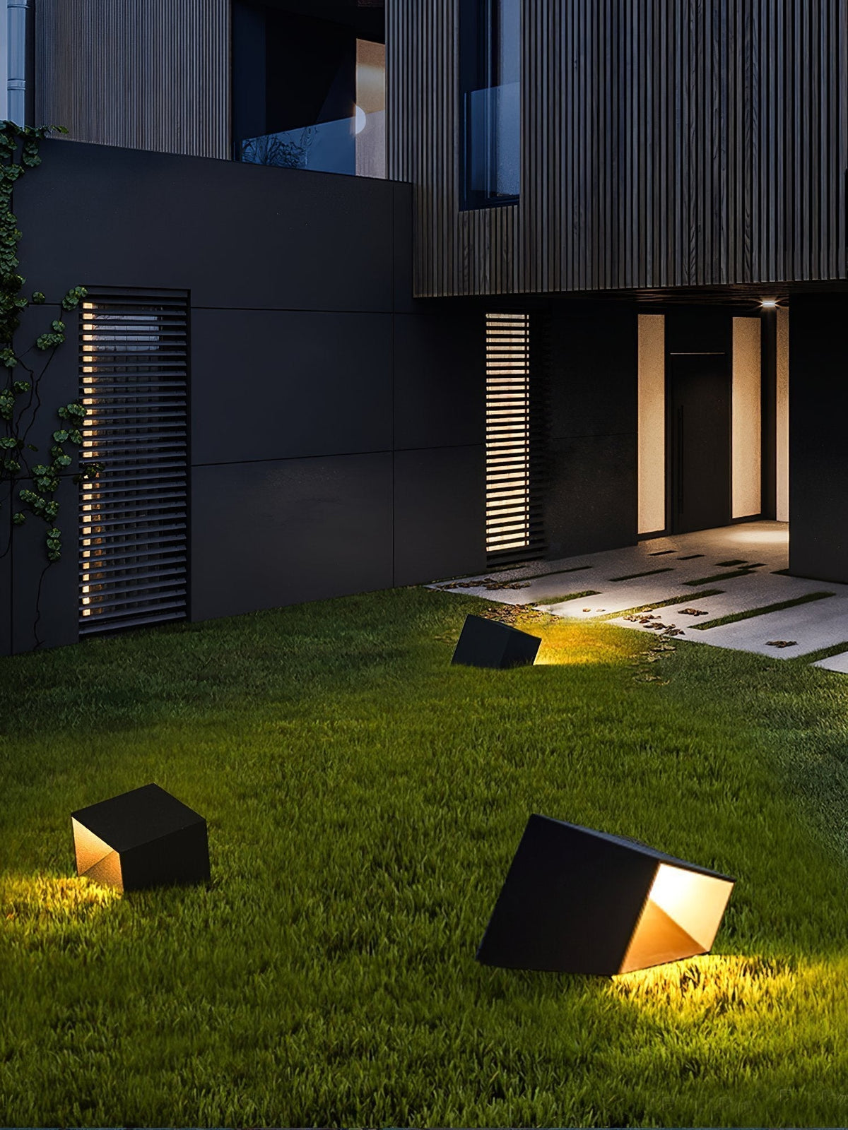 Cube Garden Light – Modern LED Outdoor Bollard for Patio & Pathway