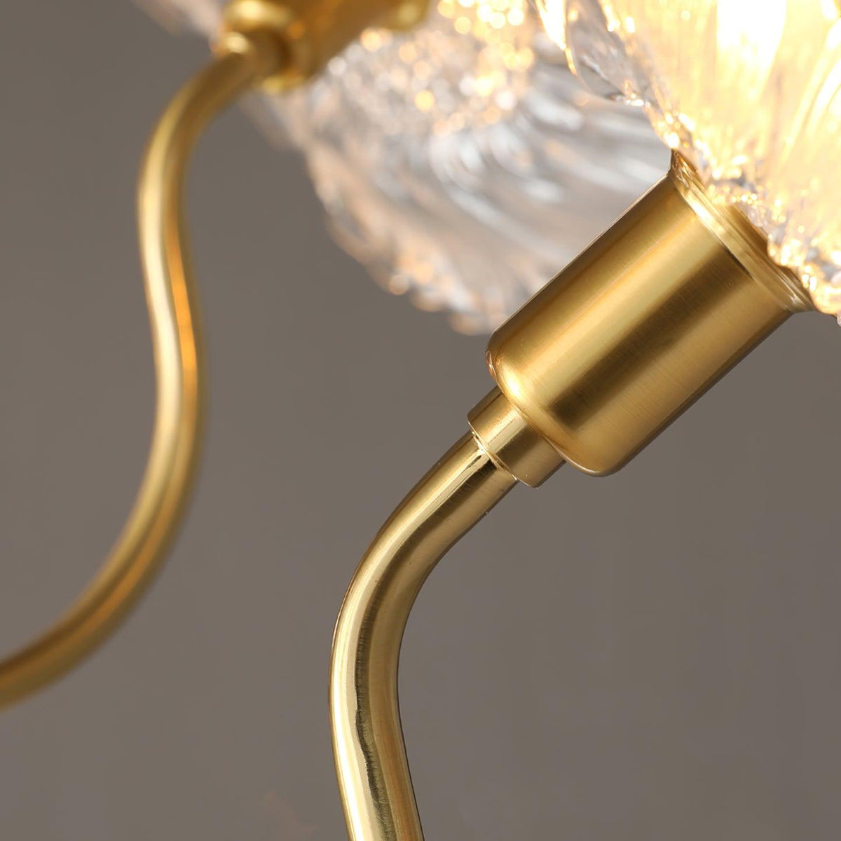 Luxury Lotus Leaf Chandelier Modern Gold Glass Pendant Light for Living Room Dining Room