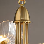Luxury Lotus Leaf Chandelier Modern Gold Glass Pendant Light for Living Room Dining Room