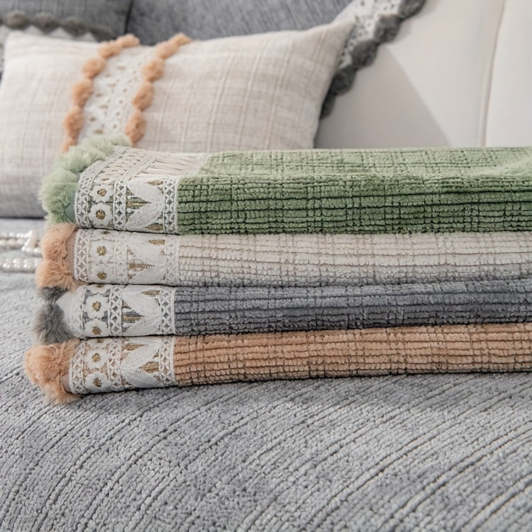 TheCarGoods Cozy Chenille Boho Sofa Cover