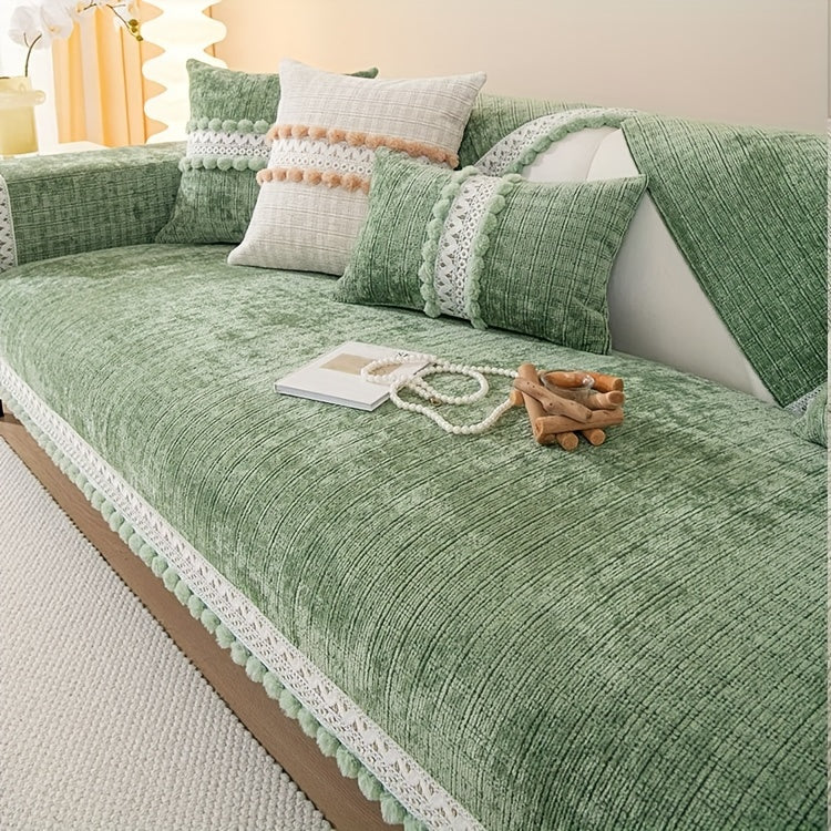 TheCarGoods Cozy Chenille Boho Sofa Cover