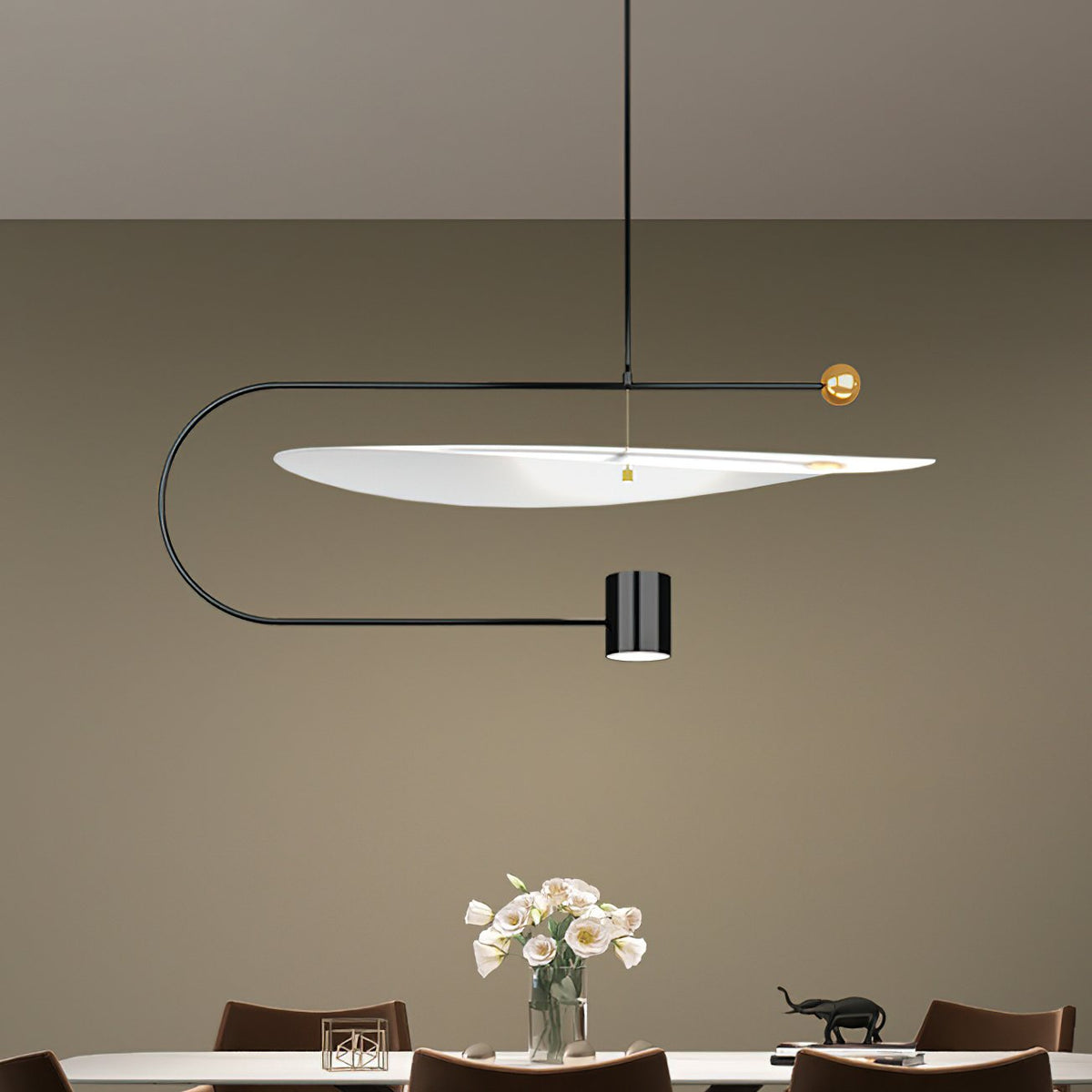 Dilano Modern LED Pendant Light Nordic Minimalist Chandelier for Dining Room & Living Room