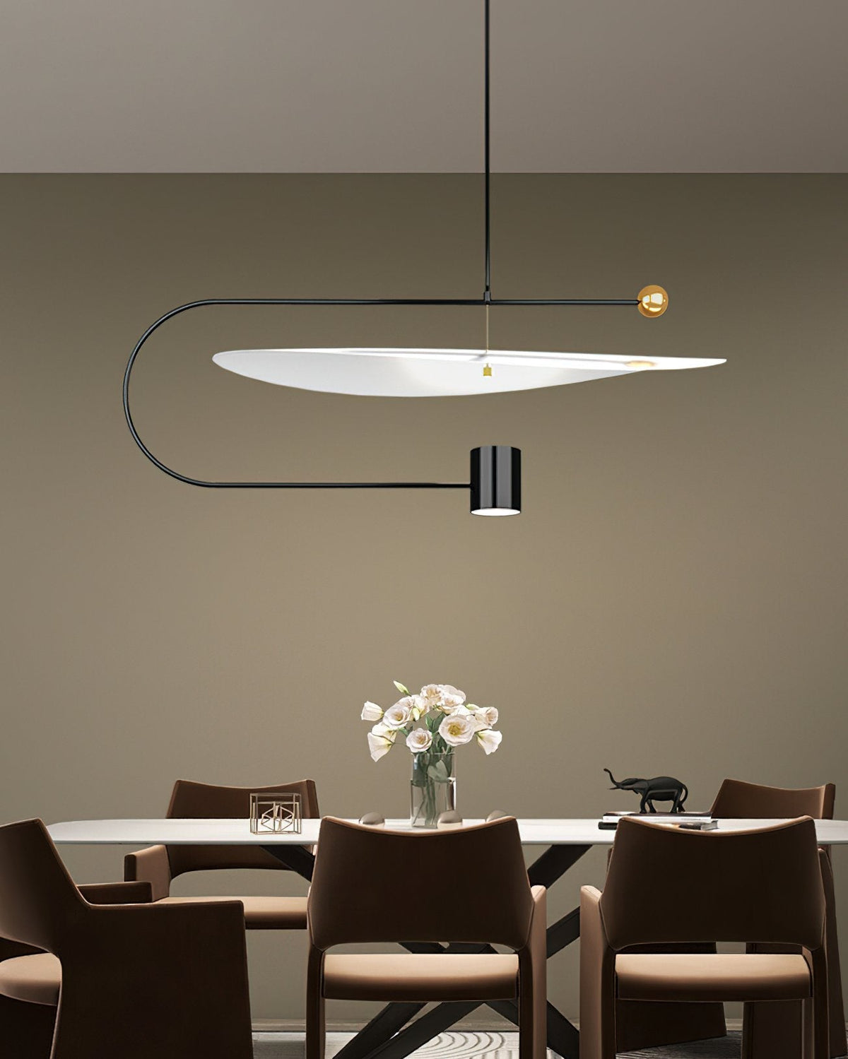 Dilano Modern LED Pendant Light Nordic Minimalist Chandelier for Dining Room & Living Room