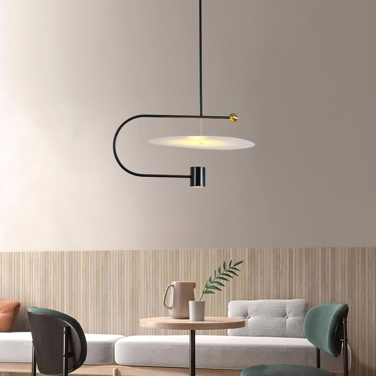 Dilano Modern LED Pendant Light Nordic Minimalist Chandelier for Dining Room & Living Room