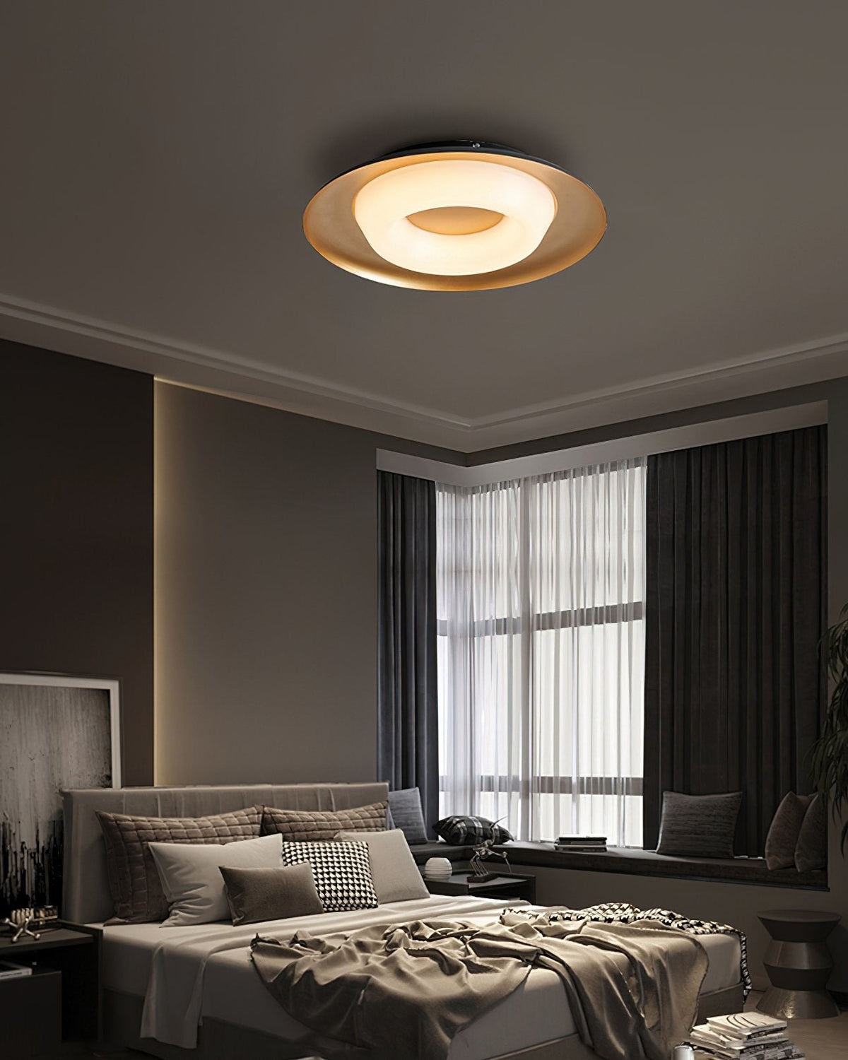 Modern LED Ceiling Light Flush Mount Donut Chandelier for Living Room Bedroom