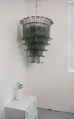 Elegant Leaf Shaped Murano Glass Chandelier