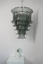 Elegant Leaf Shaped Murano Glass Chandelier